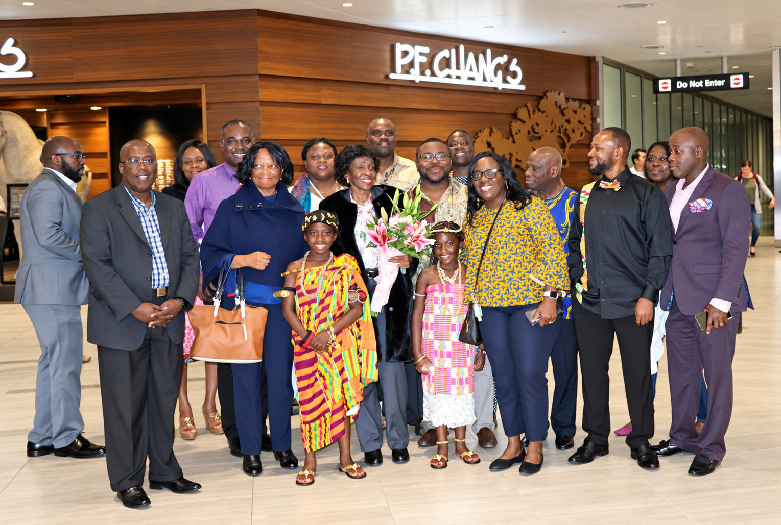 Ghanaian community members gathered for a group photograph